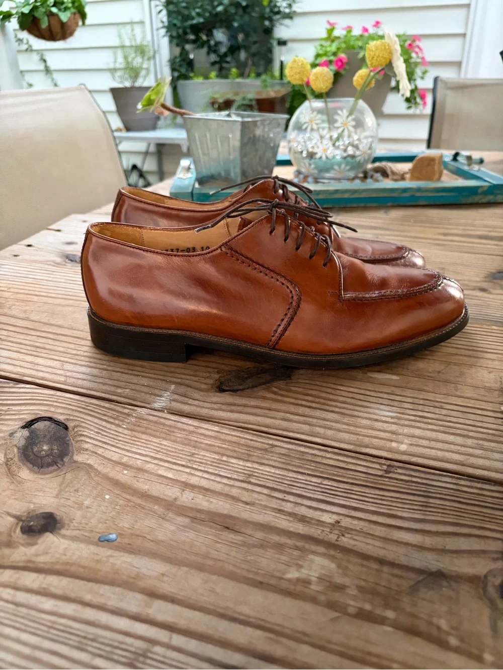 Pronto Uomo Firenze Men’s 10M Cognac Brown Leather Split Toe Derby Shoes Italy